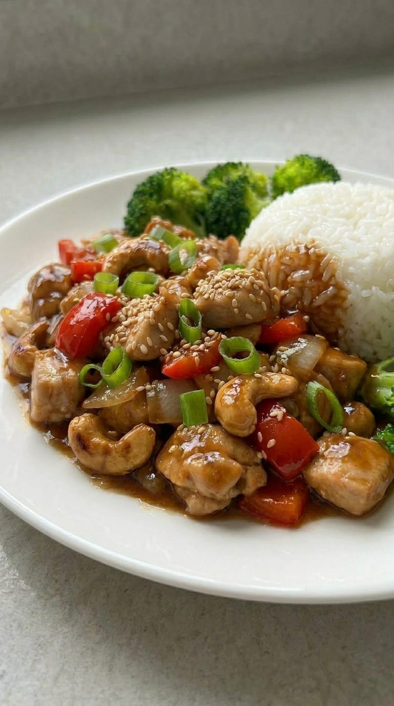 Easy Cashew Chicken Stir Fry with Savory Sauce