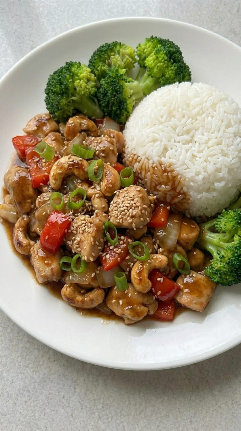 Easy Cashew Chicken Stir Fry with Savory Sauce