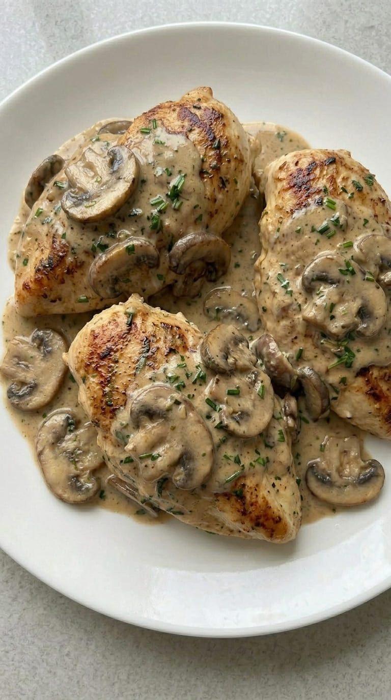 The Kind of Creamy Mushroom Chicken You Make on Repeat