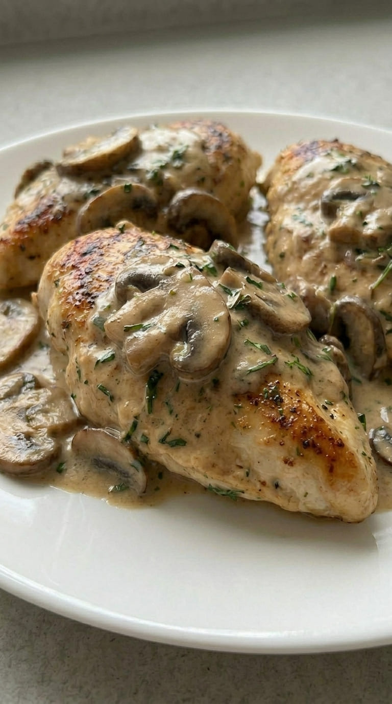 The Kind of Creamy Mushroom Chicken You Make on Repeat