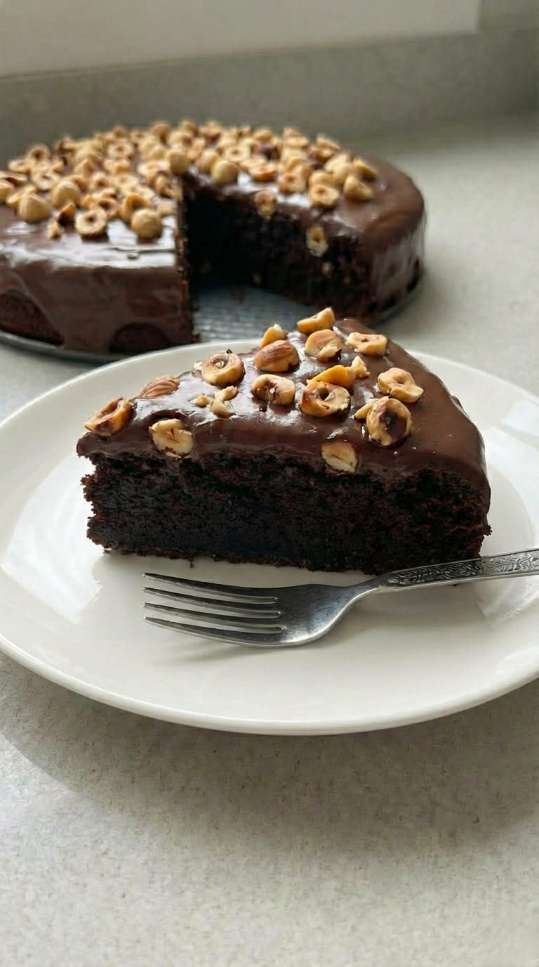 Easy Chocolate Hazelnut Cake Recipe, Moist & Decadent