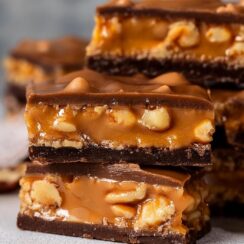 Get ready to treat yourself to a delightful combination of flavors with these Chocolate Peanut Butter Caramel Bars! Each layer brings its own delicious twist: a rich, fudgy chocolate base, creamy peanut butter filling, and a luscious caramel topping that will leave you craving more. Perfect for satisfying your sweet tooth or sharing with friends at gatherings, these bars are easy to make and utterly irresistible. With just a few simple ingredients, you can create a decadent dessert that’s sure to become a favorite in your recipe collection!