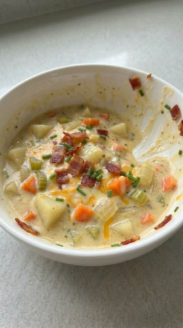 Hearty Creamy Potato Soup Recipe with Simple Ingredients