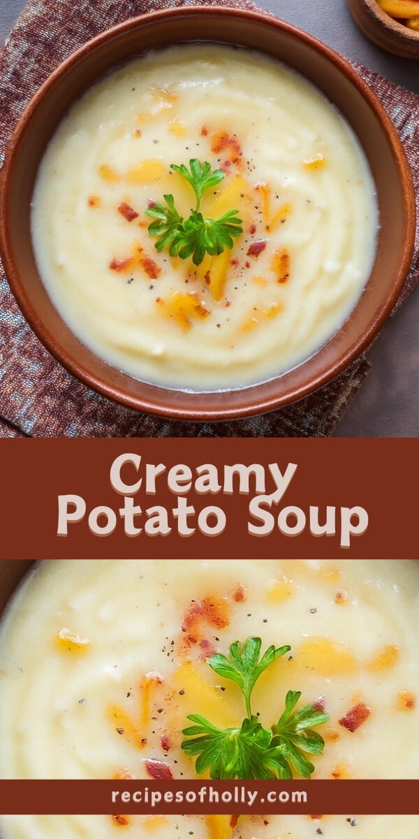 This Creamy Potato Soup is pure comfort in a bowl, offering a rich, velvety texture and the perfect balance of flavors. Made with tender potatoes, simmered in a creamy broth with hints of garlic and onion, it’s hearty yet smooth. Each bite melts in your mouth, while crispy bacon crumbles, shredded cheese, and fresh chives on top add an extra layer of deliciousness. Whether served on a chilly evening or as a comforting lunch, this creamy potato soup will warm you from the inside out.