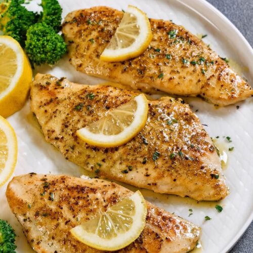 This Lemon Pepper Chicken is a bright and zesty dish that's bursting with flavor! Juicy chicken breasts are seasoned with a perfect blend of lemon zest, cracked black pepper, and a touch of garlic, then pan-seared to golden perfection. The result is a crisp, flavorful crust that locks in the juicy tenderness of the chicken. A squeeze of fresh lemon juice adds extra citrusy zing, making each bite refreshing and delicious. Serve it with roasted veggies or a light salad for a complete meal.