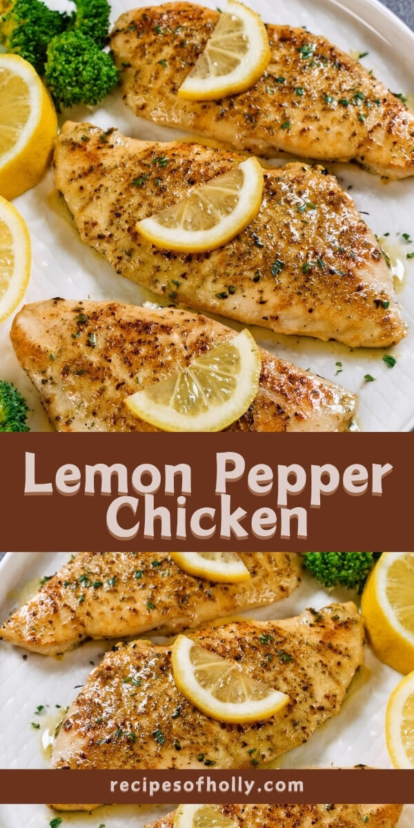 This Lemon Pepper Chicken is a bright and zesty dish that's bursting with flavor! Juicy chicken breasts are seasoned with a perfect blend of lemon zest, cracked black pepper, and a touch of garlic, then pan-seared to golden perfection. The result is a crisp, flavorful crust that locks in the juicy tenderness of the chicken. A squeeze of fresh lemon juice adds extra citrusy zing, making each bite refreshing and delicious. Serve it with roasted veggies or a light salad for a complete meal.