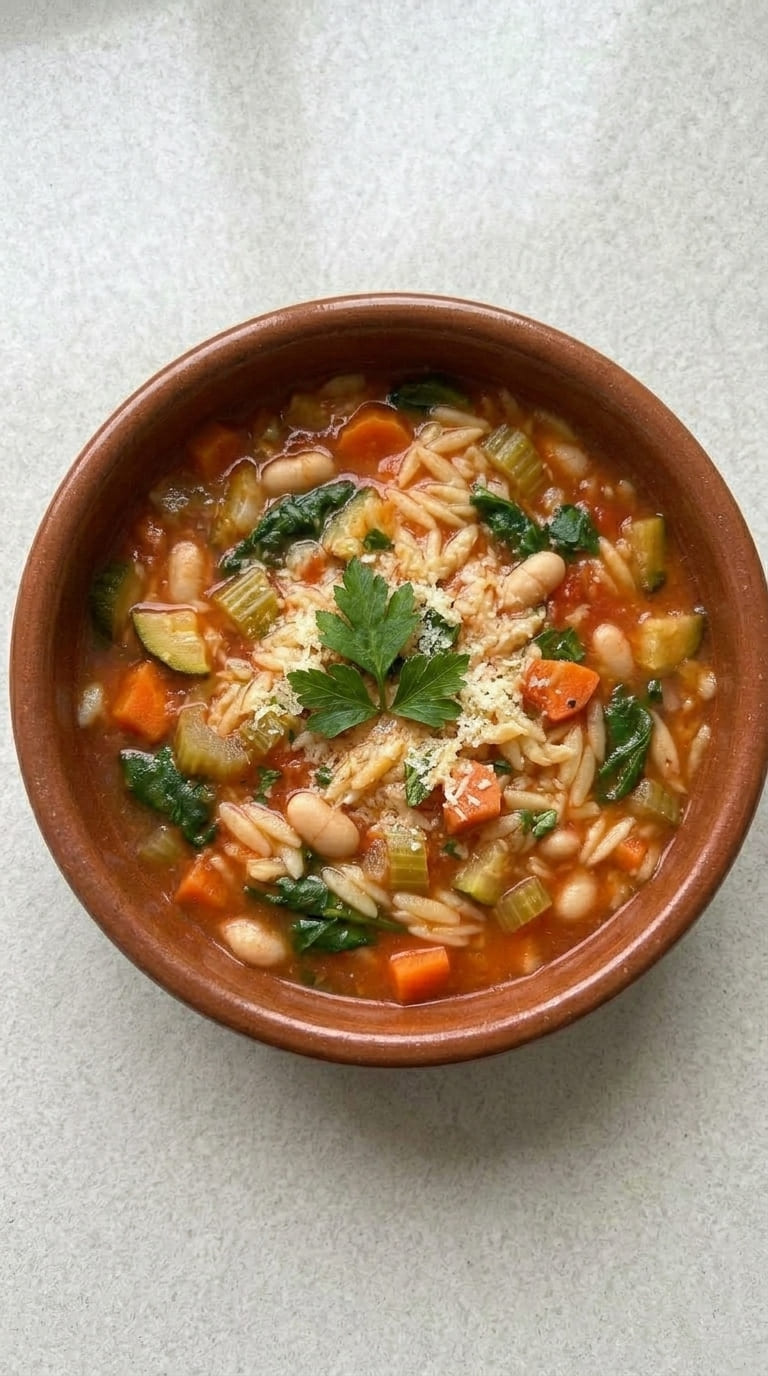 Hearty Orzo Vegetable Soup Recipe with Simple Ingredients