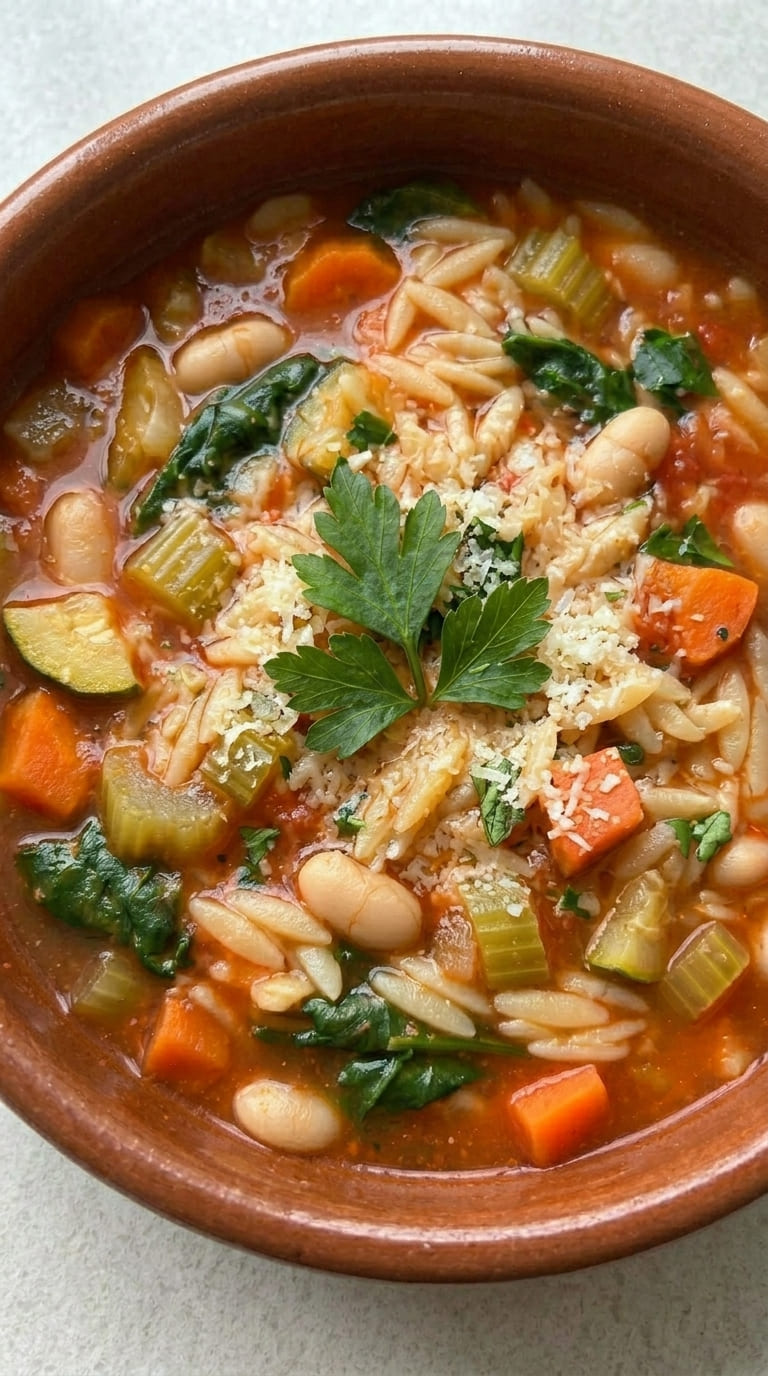 Hearty Orzo Vegetable Soup Recipe with Simple Ingredients