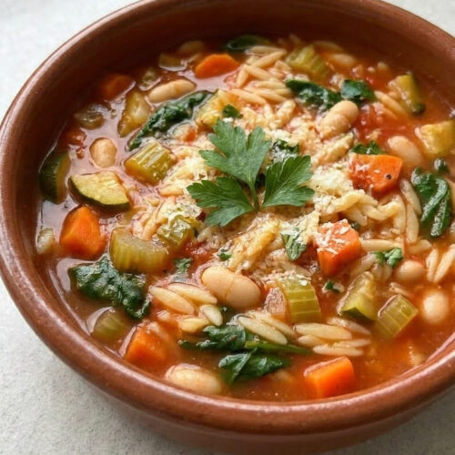 Hearty Orzo Vegetable Soup Recipe with Simple Ingredients