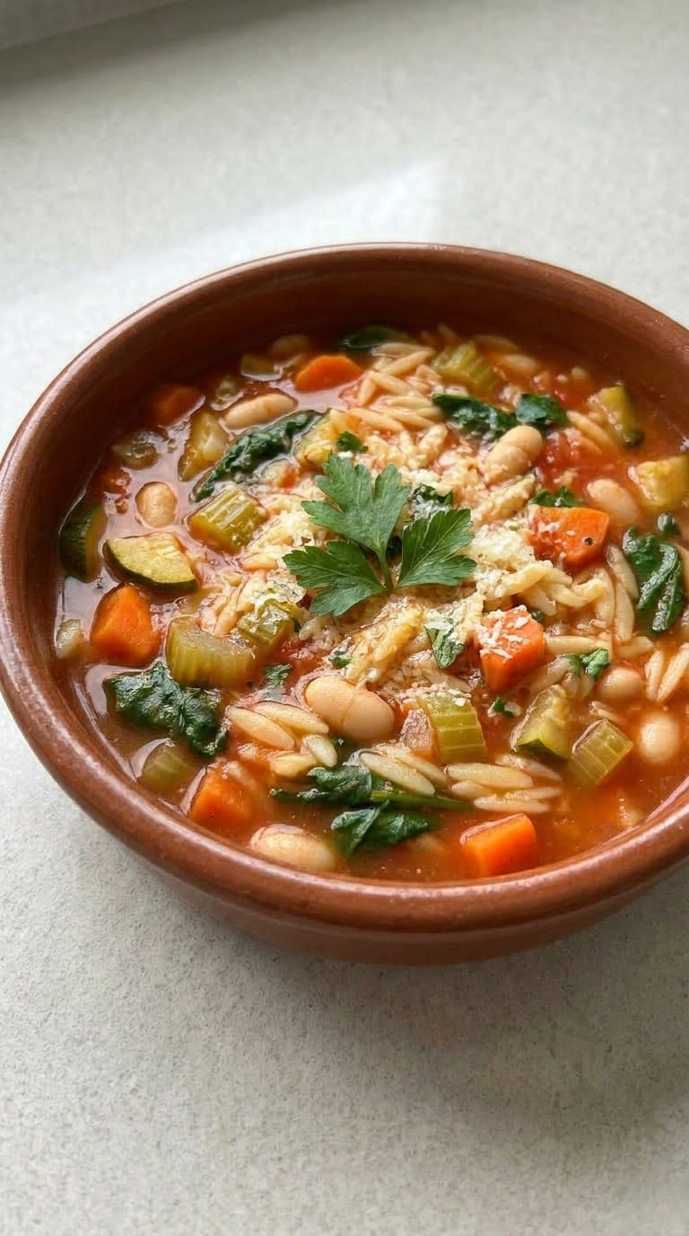 Hearty Orzo Vegetable Soup Recipe with Simple Ingredients