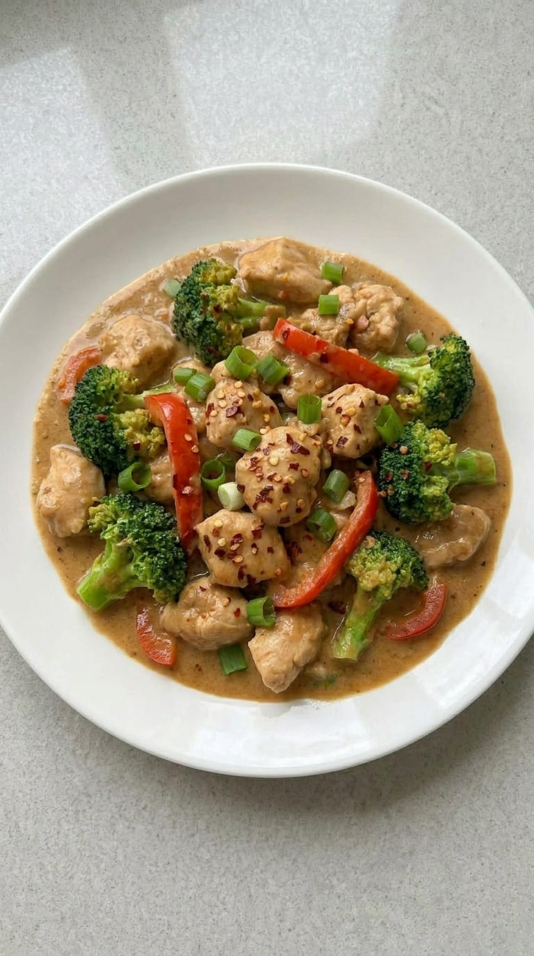 Homemade Peanut Butter Chicken with Tender Juicy Chicken