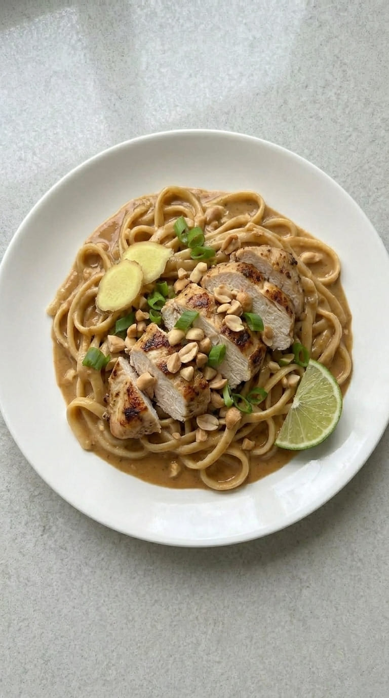 Peanut Chicken Noodles Recipe, Creamy and Flavorful Dinner