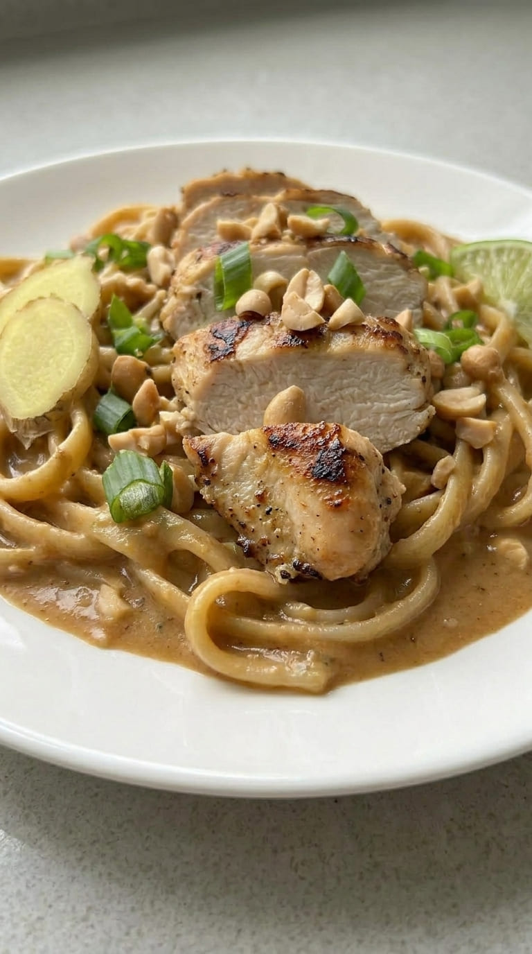 Peanut Chicken Noodles Recipe, Creamy and Flavorful Dinner