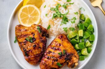 These Sazon Grilled Chicken Thighs are bursting with vibrant flavors that will take your grilling game to the next level! Marinated in a delicious blend of Sazon seasoning, garlic, and lime, these juicy chicken thighs are grilled to perfection, offering a smoky char and tender, flavorful meat. The bright spices create a delightful crust while keeping the chicken incredibly moist. Perfect for summer barbecues or a quick weeknight dinner, these thighs pair wonderfully with rice, beans, or a fresh salad. Ready to spice up your meal? Check out the recipe and enjoy this tasty dish!