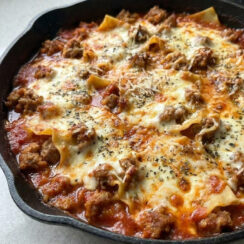 Homemade Skillet Lasagna with Simple Ingredients