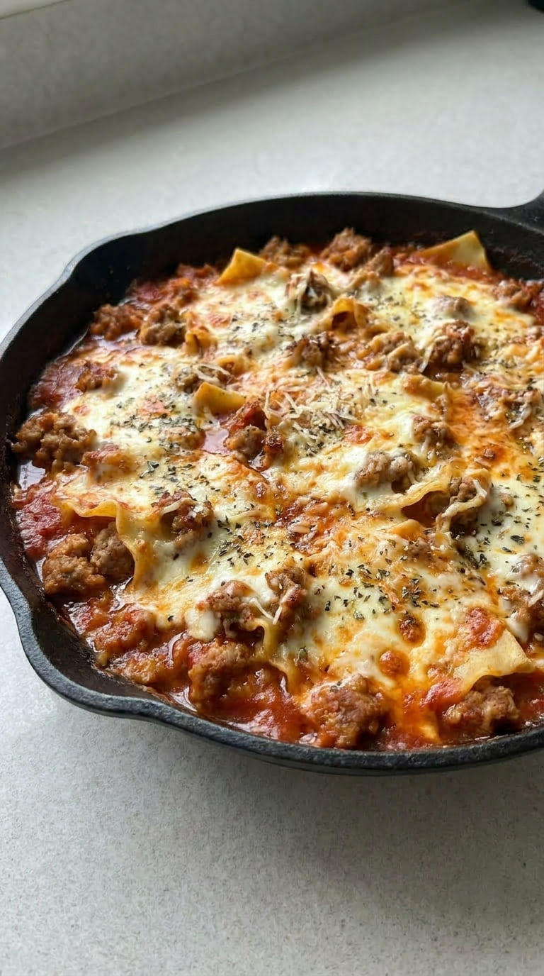Homemade Skillet Lasagna with Simple Ingredients