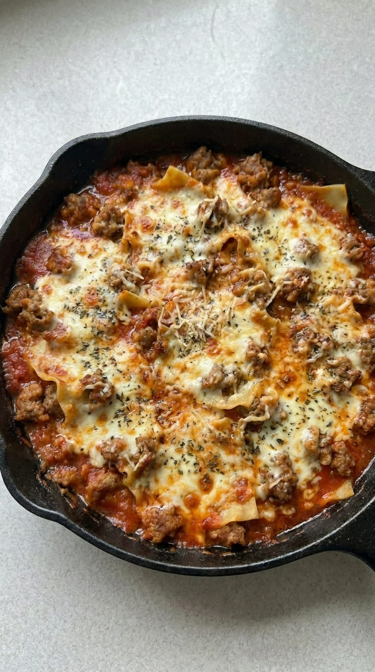 Homemade Skillet Lasagna with Simple Ingredients