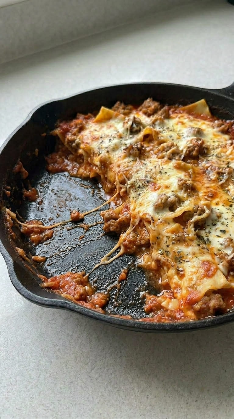 Homemade Skillet Lasagna with Simple Ingredients