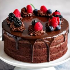 This Triple Chocolate Cake is a chocolate lover’s dream come true! With three layers of rich, moist chocolate cake, smothered with chocolate buttercream, and decadent chocolate ganache, this cake is pure indulgence in every bite. Whether you're celebrating a special occasion or just satisfying a serious chocolate craving, this cake is sure to impress.