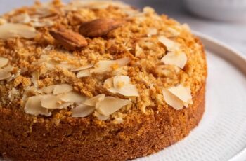 This Almond Coffee Cake combines a tender, almond-infused base with a buttery cinnamon-almond streusel topping. The balance of sweetness, nuttiness, and warmth makes it perfect for pairing with coffee or tea, creating a delightful treat for breakfast or dessert.