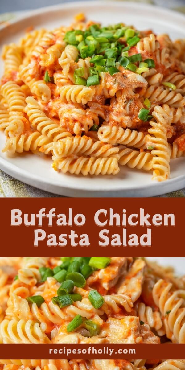 This Buffalo Chicken Pasta Salad combines tender pasta, juicy chicken, and crunchy red peppers in a spicy buffalo-ranch dressing. Finished with mozzarella and scallions, it’s a flavorful, creamy dish with just the right amount of heat.
