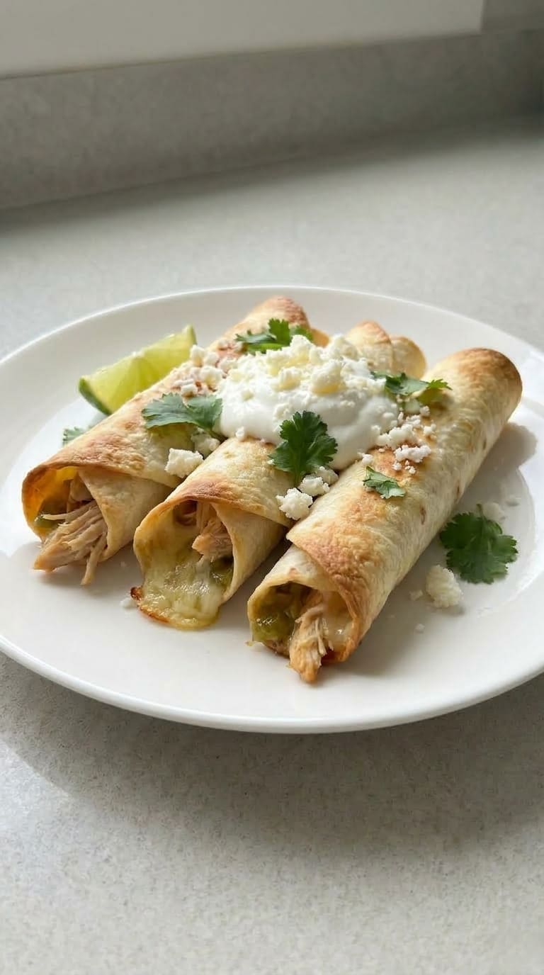 Crispy Chicken Flautas, Flavorful, Cheesy and Irresistible