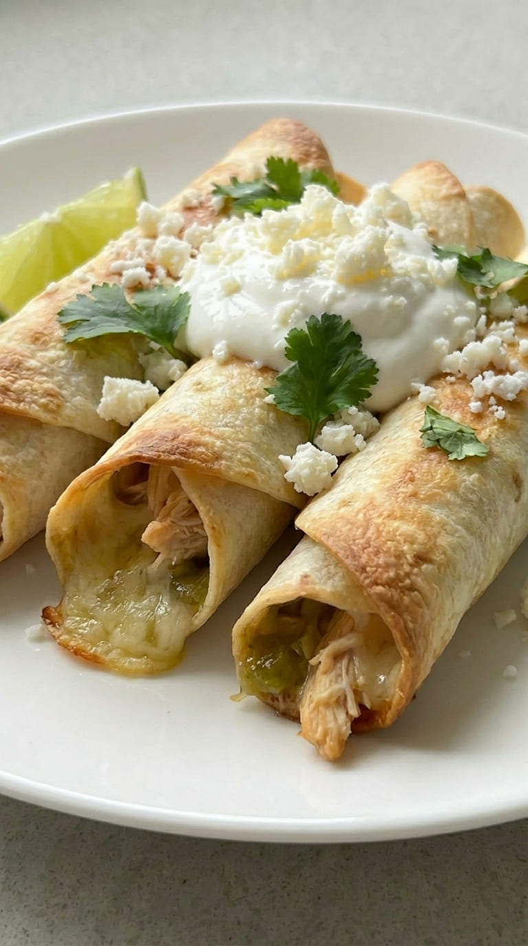 Crispy Chicken Flautas, Flavorful, Cheesy and Irresistible
