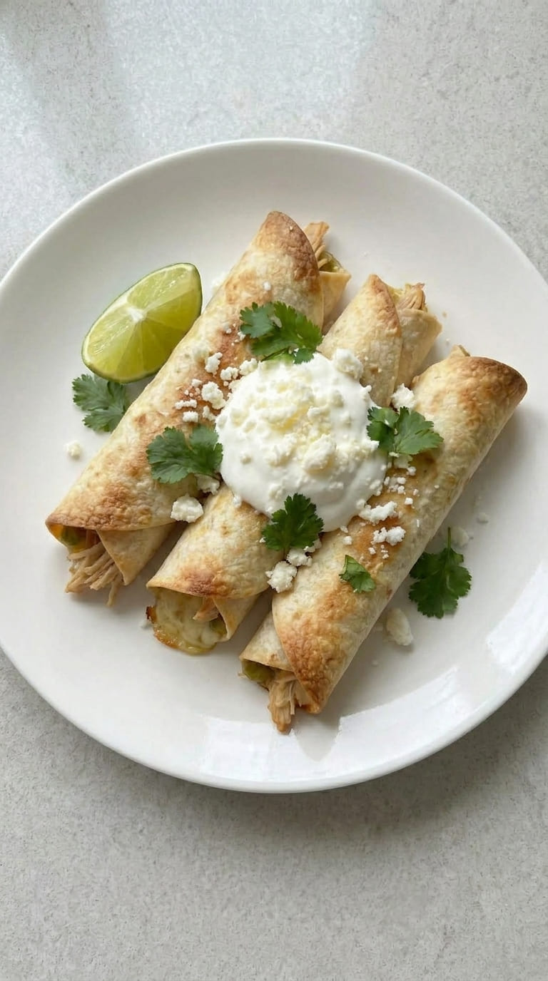 Crispy Chicken Flautas, Flavorful, Cheesy and Irresistible