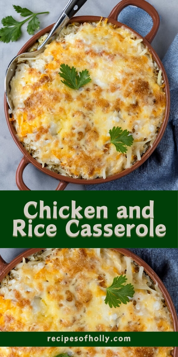 This Chicken and Rice Casserole combines creamy cheese, tangy tomatillo salsa, savory rotisserie chicken, and hearty rice. With layers of flavor from the refried beans, charred corn, and green chiles, this casserole is a comforting, well-rounded dish perfect for weeknight dinners or gatherings. Garnished with fresh scallions and cilantro, it’s both visually appealing and deliciously satisfying.