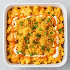 This isn’t your average mac and cheese! It’s spicy, creamy, loaded with tender buffalo chicken, and baked with a golden cheesy crust. The ultimate comfort food with a kick!