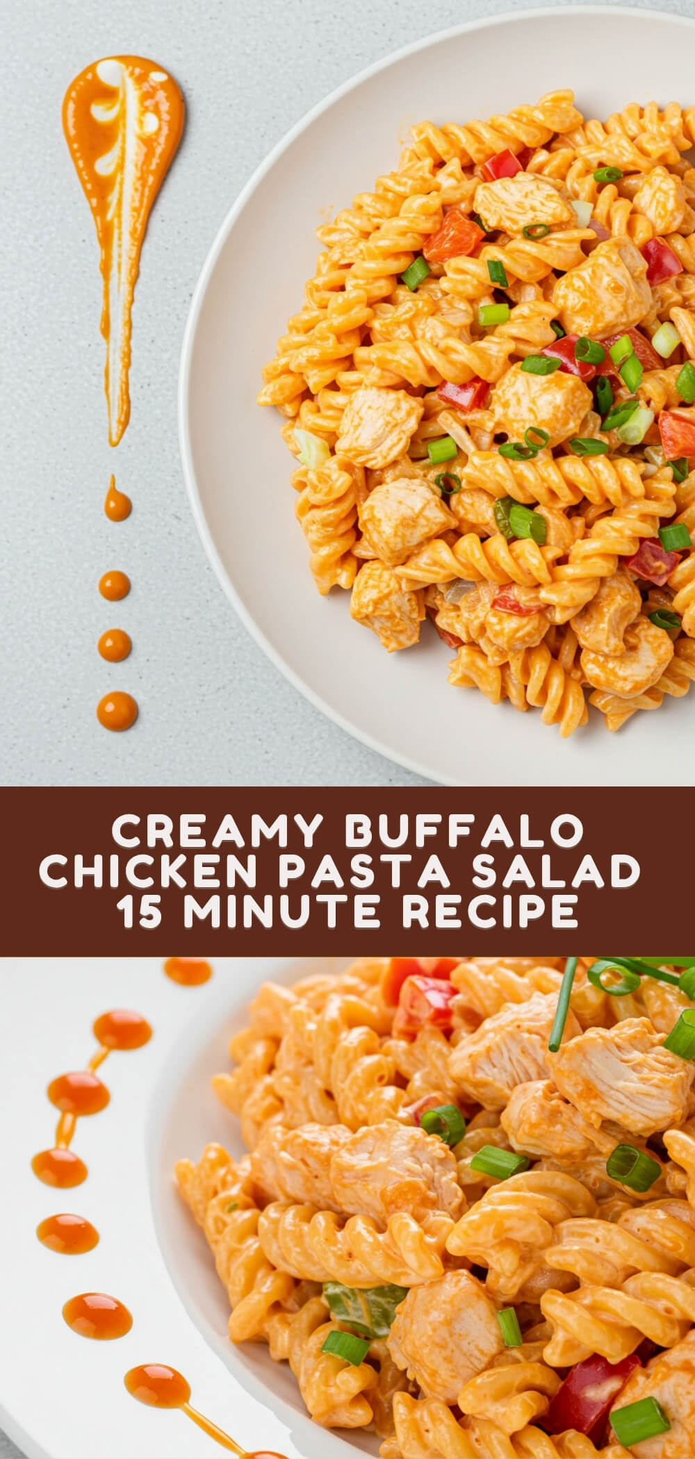 Ready in just 15 minutes, this creamy buffalo chicken pasta salad combines hot sauce, ranch, shredded chicken, and fresh veggies for a quick, flavor-packed dish.