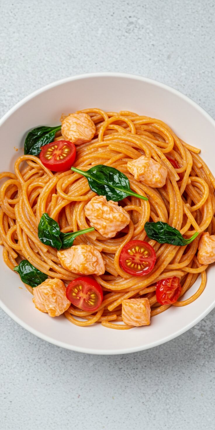 This Creamy Tomato Salmon Pasta is rich, comforting, and ready in just 30 minutes—a perfect way to elevate your weeknight meals!