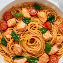 This Creamy Tomato Salmon Pasta is rich, comforting, and ready in just 30 minutes—a perfect way to elevate your weeknight meals!