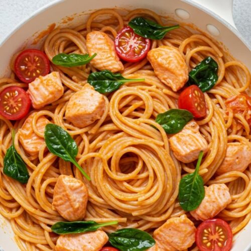 This Creamy Tomato Salmon Pasta is rich, comforting, and ready in just 30 minutes—a perfect way to elevate your weeknight meals!