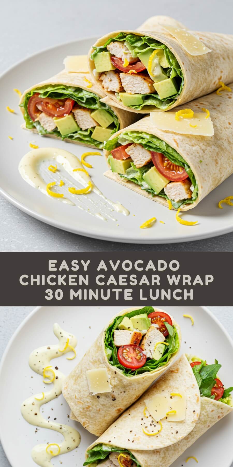 Make lunch easy with this delicious avocado chicken Caesar wrap—full of flavor, fresh ingredients, and done in 30 minutes—perfect for busy days!