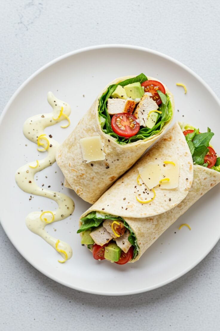 Make lunch easy with this delicious avocado chicken Caesar wrap—full of flavor, fresh ingredients, and done in 30 minutes—perfect for busy days!