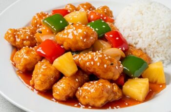 This one-pan sweet and sour chicken combines crispy chicken, colorful veggies, and zesty sauce—all in a single skillet for minimal cleanup and maximum flavor!