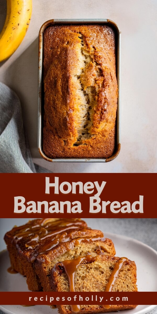 Whether you’re looking for a quick breakfast option, a sweet snack, or a comforting dessert, Honey Banana Bread is the perfect choice. The combination of moist texture, rich flavor, and beautiful presentation makes it a crowd-pleaser that everyone will enjoy.