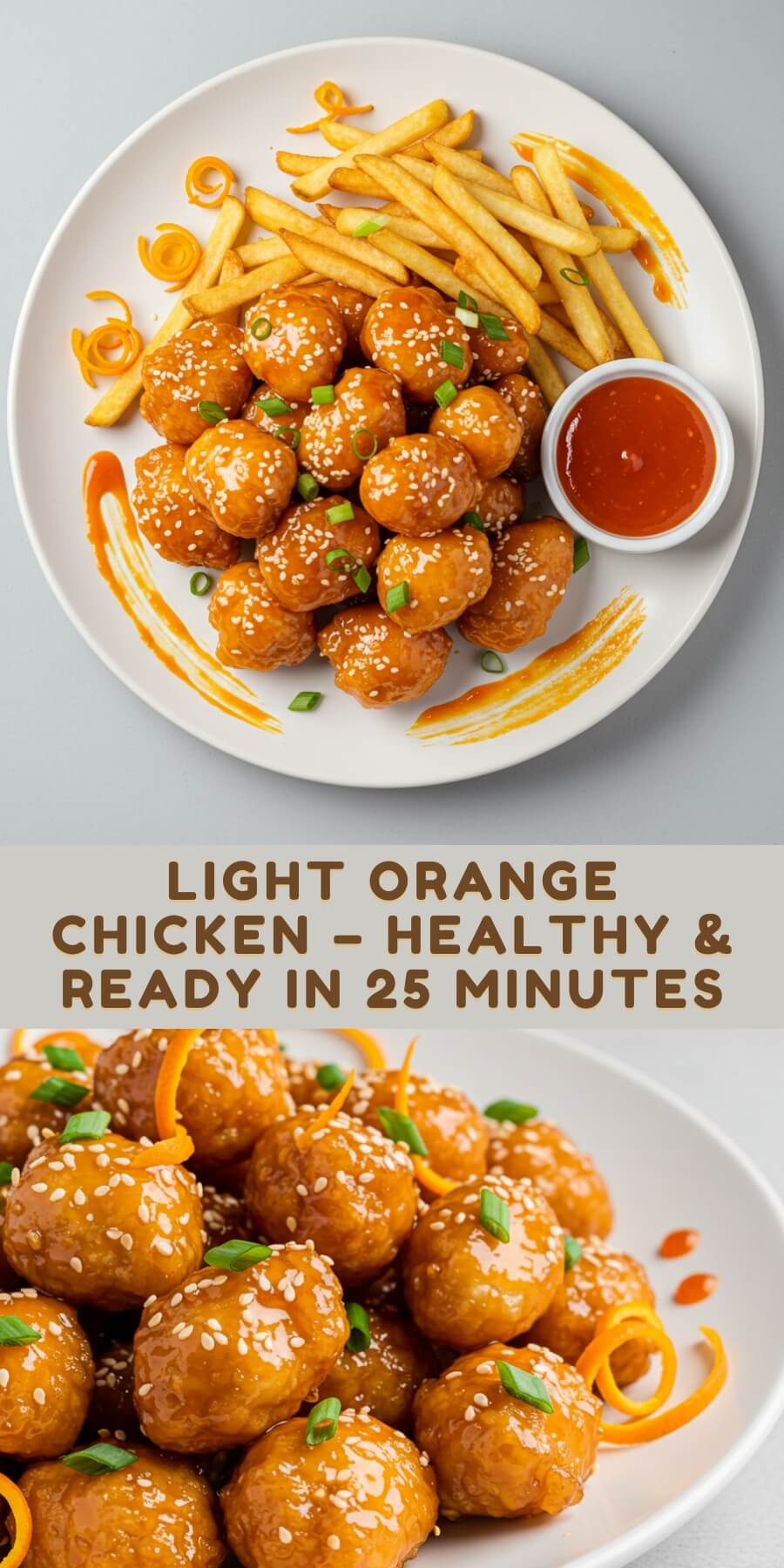 This lighter orange chicken skips deep frying and delivers tender sautéed chicken coated in a bright, tangy orange-honey sauce—flavor-packed and under 25 minutes!