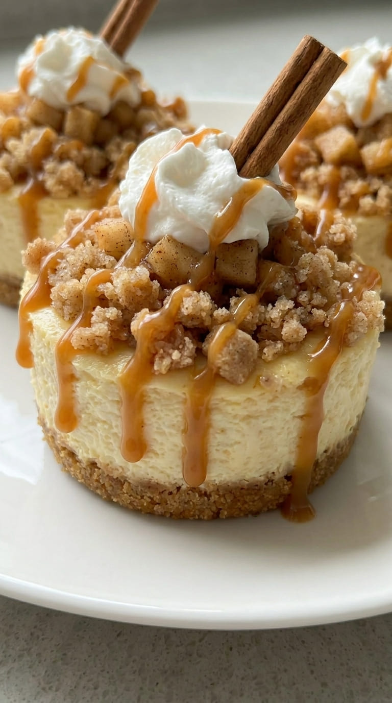 Mini Caramel Apple Cheesecakes Recipe, Perfect Fall Dessert