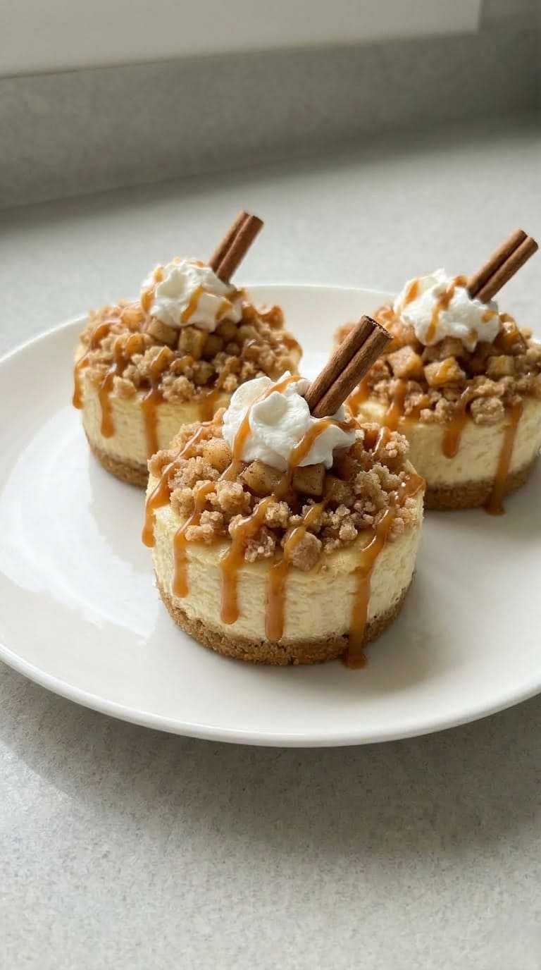 Mini Caramel Apple Cheesecakes Recipe, Perfect Fall Dessert