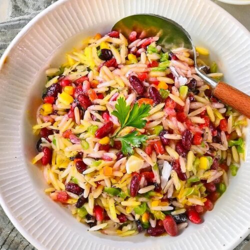 This Orzo Pasta Salad is a vibrant blend of fresh and colorful ingredients, complemented by a tangy, slightly sweet vinaigrette. It’s a light yet satisfying dish, perfect for potlucks, picnics, or as a refreshing side to a main meal!
