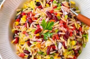 This Orzo Pasta Salad is a vibrant blend of fresh and colorful ingredients, complemented by a tangy, slightly sweet vinaigrette. It’s a light yet satisfying dish, perfect for potlucks, picnics, or as a refreshing side to a main meal!