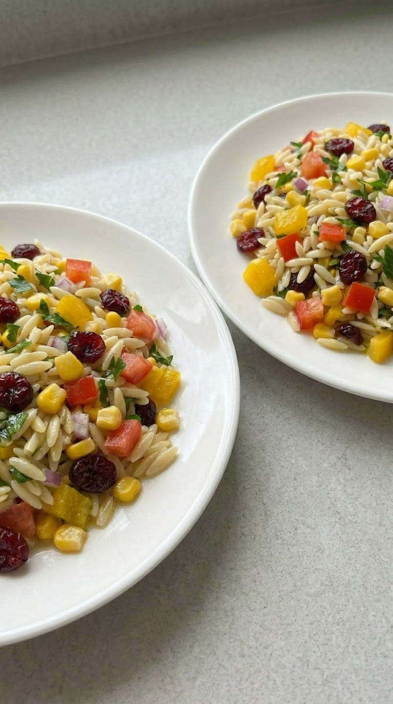 Mediterranean Orzo Pasta Salad Recipe with Simple Ingredients