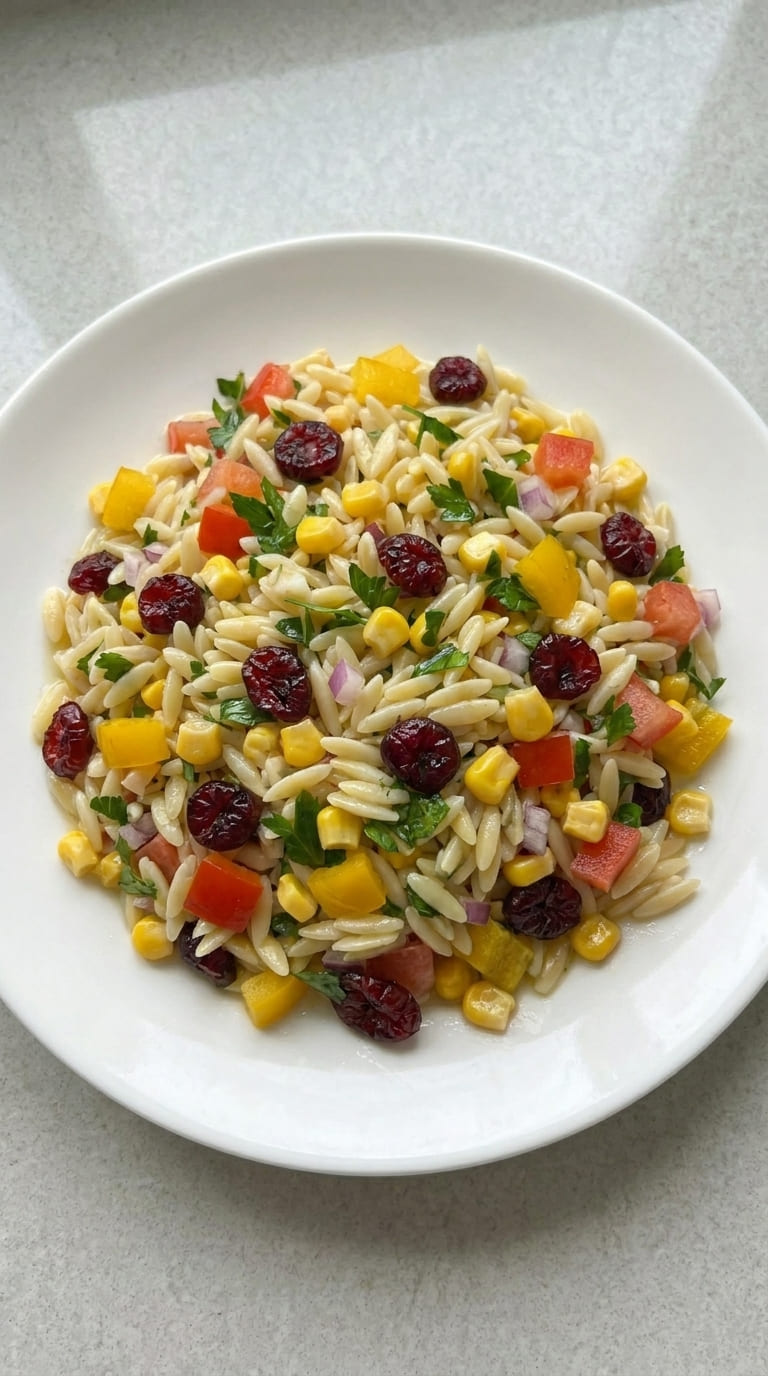 Mediterranean Orzo Pasta Salad Recipe with Simple Ingredients