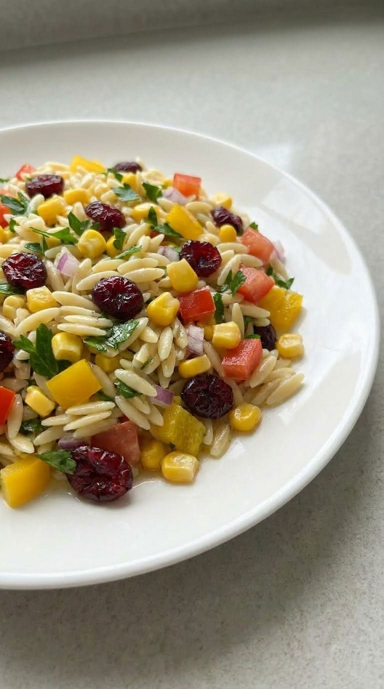 Mediterranean Orzo Pasta Salad Recipe with Simple Ingredients