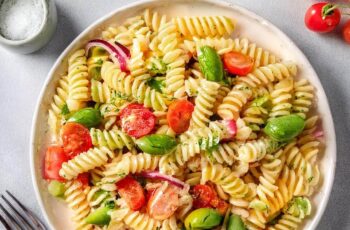 This Pasta Salad is packed with colorful, crunchy vegetables, creamy feta, and a zesty Italian dressing that ties it all together. It’s an ideal dish for gatherings, barbecues, or as a refreshing main on warmer days!