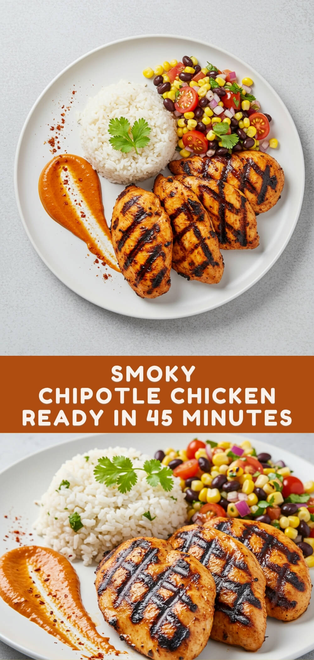 Juicy chicken marinated in smoky chipotle spices, grilled to perfection, and packed with bold Tex‑Mex flavor—ready in just 45 minutes!