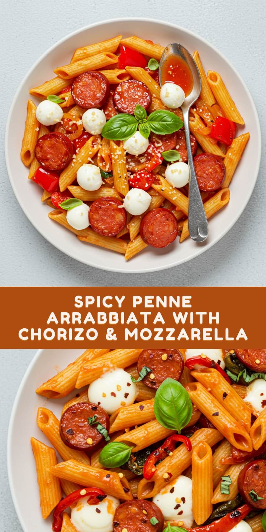 Turn up the heat with this Penne Arrabbiata! Smoky chorizo, melty mozzarella, and a bold chili-infused tomato sauce make this pasta unforgettable.