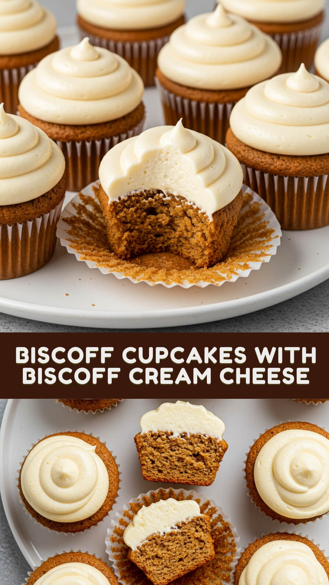 Biscoff Cupcakes with Biscoff Cream Cheese